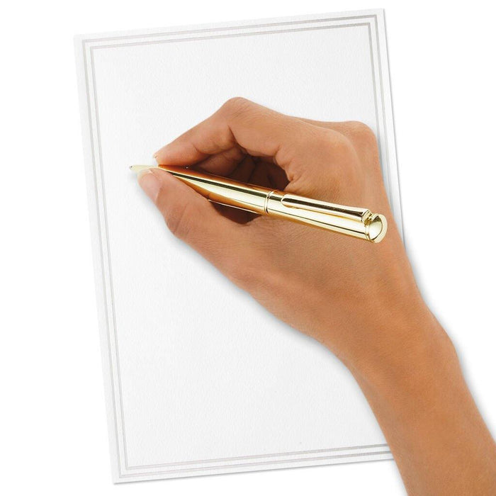"Hallmark : Double Silver Border Stationery Set, Box of 20 -"