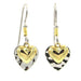 "Silver Forest Earrings - Gold/Silver Hearts Earrings -"