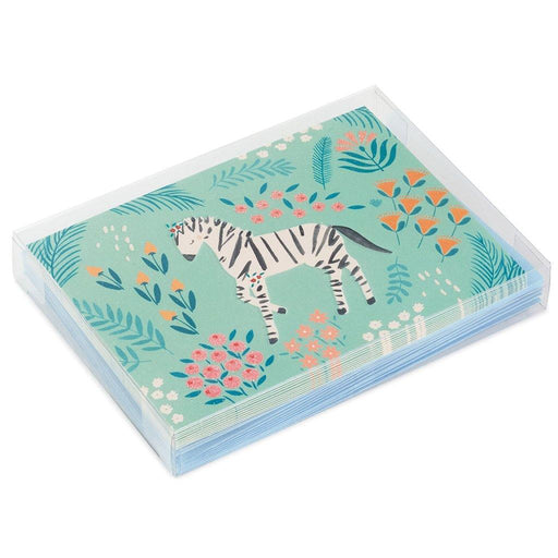 "Hallmark : Zebra and Flowers Blank Note Cards, Pack of 10 -"
