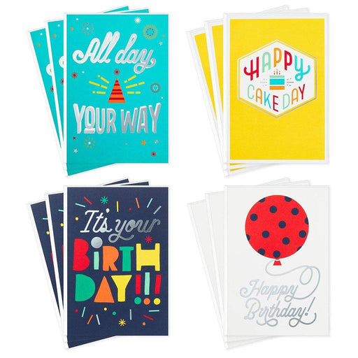 "Hallmark : Bold and Bright Assorted Birthday Cards, Pack of 12 -"