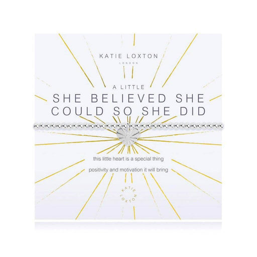 "Katie Loxton : A Little She Believed She Could So She Did Bracelet -"