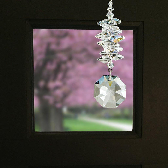 "Woodstock Chimes : Crystal Ice Cascade Suncatcher - Octagon -"