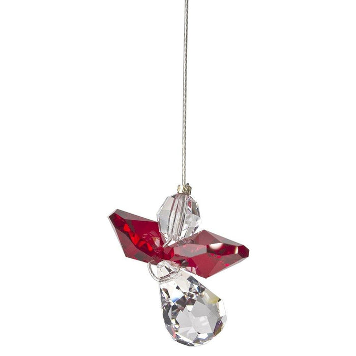 "Woodstock Chimes : Crystal Guardian Angel Suncatcher - Garnet (January) -"