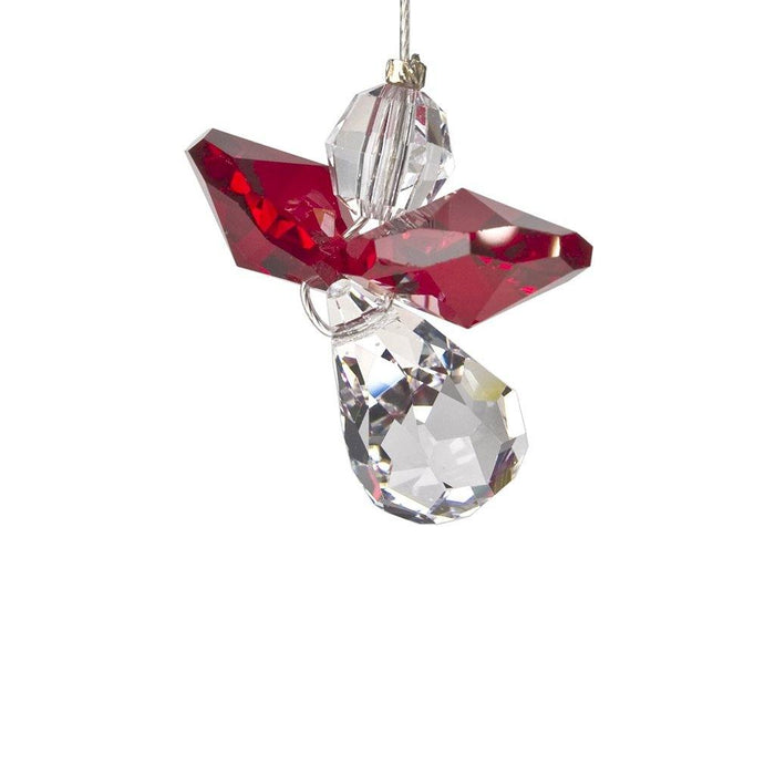 "Woodstock Chimes : Crystal Guardian Angel Suncatcher - Garnet (January) -"