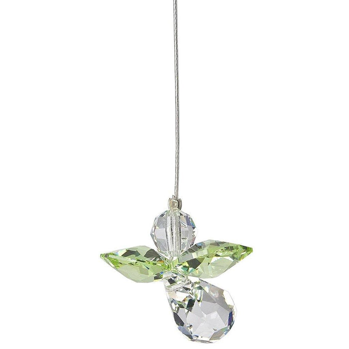 "Woodstock Chimes : Crystal Guardian Angel Suncatcher - Peridot (August) -"