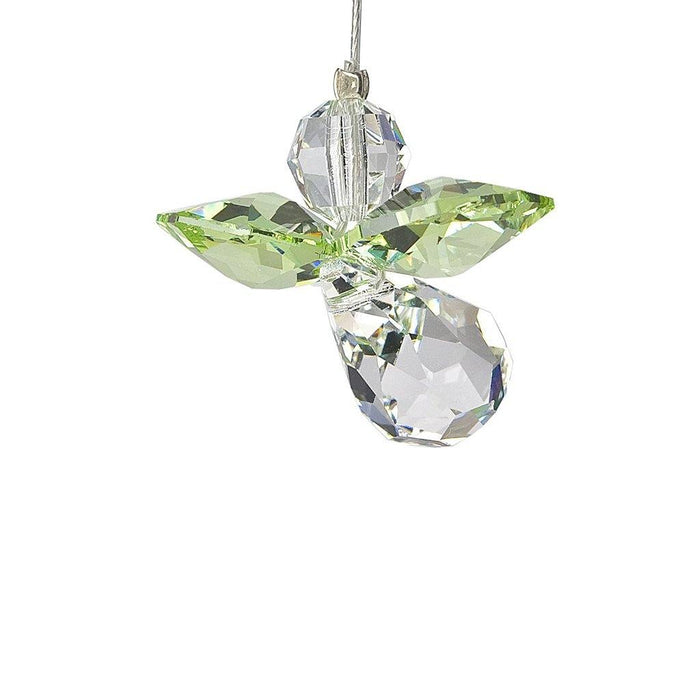 "Woodstock Chimes : Crystal Guardian Angel Suncatcher - Peridot (August) -"