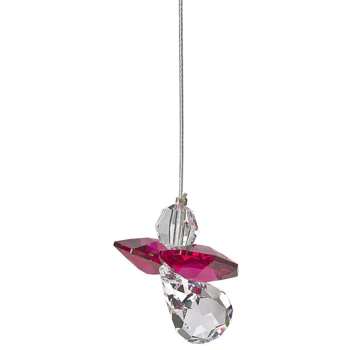 "Woodstock Chimes : Crystal Guardian Angel Suncatcher - Ruby (July) -"