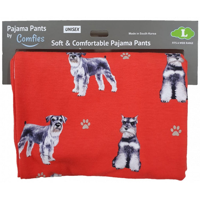 "Pet Lover Unisex Pajama Bottoms - Schnauzers -"