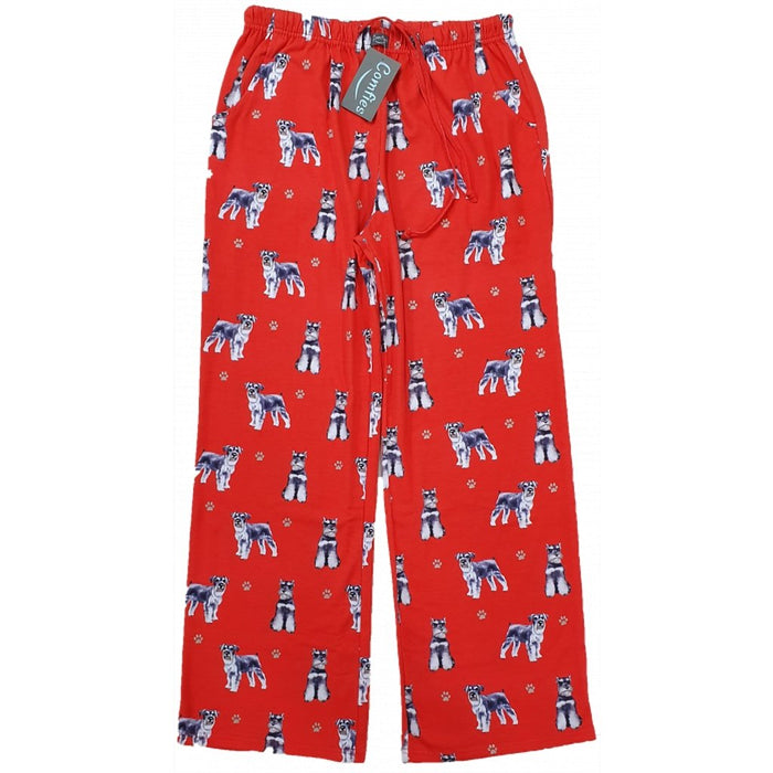 "Pet Lover Unisex Pajama Bottoms - Schnauzers -"
