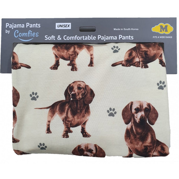 "Pet Lover Unisex Pajama Bottoms - Dachshunds -"
