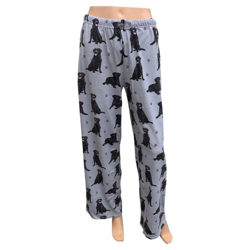 "Pet Lover Unisex Pajama Bottoms - Black Labrador -"