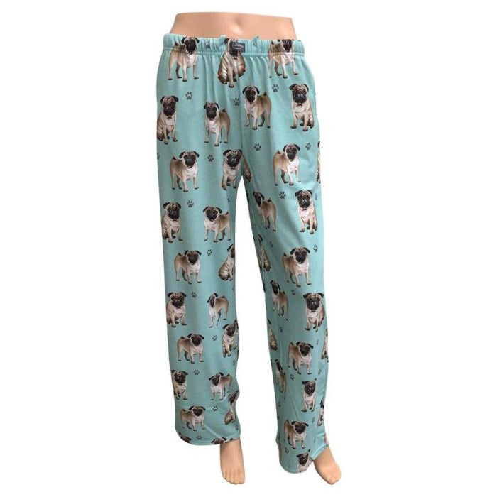 "Pet Lover Unisex Pajama Bottoms - Pug -"