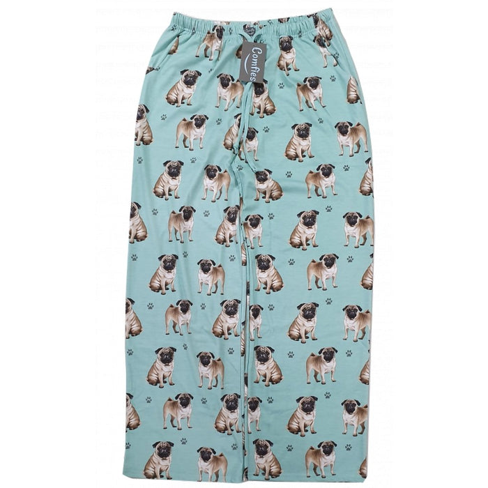 "Pet Lover Unisex Pajama Bottoms - Pug -"