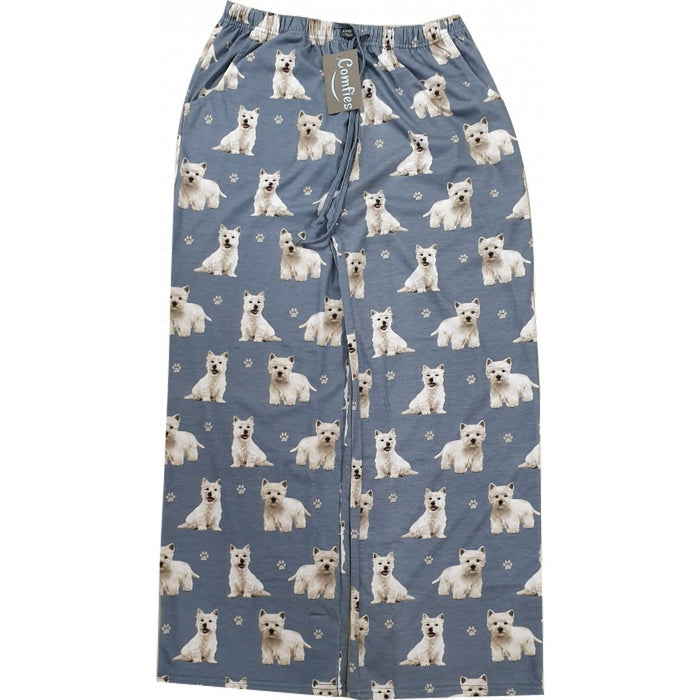 "Pet Lover Unisex Pajama Bottoms - Westie -"