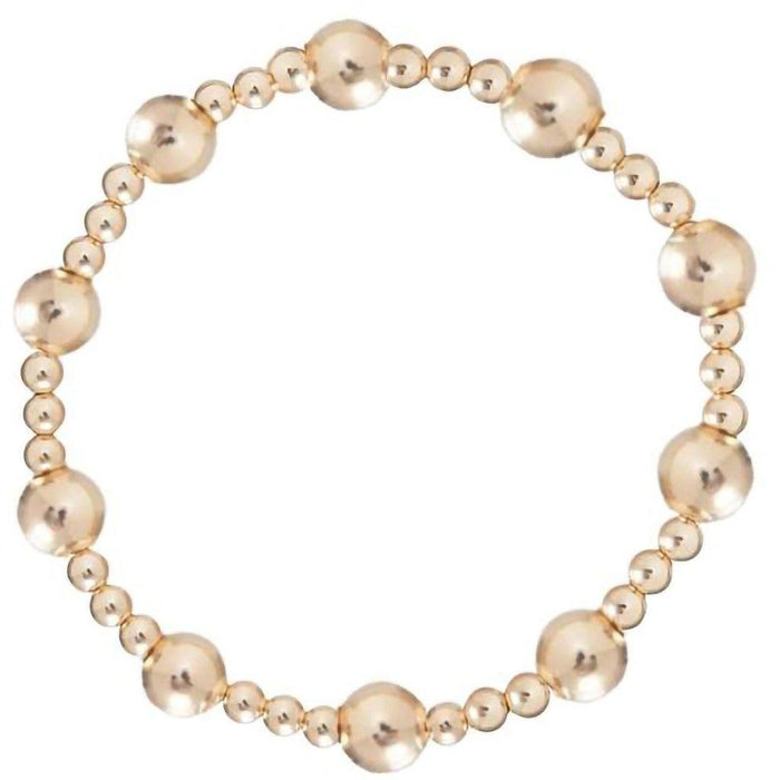 "enewton : Classic Sincerity Pattern Bead Bracelet - Gold (3 Asstd Thicknesses) -"