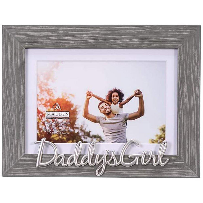 "Malden : 4 x 6 / 5 X 7 \"Daddy's Girl\" Expressions Picture Frame - Gray -"