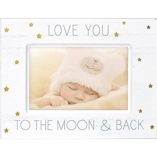 "Malden : 4\" X 6\" \"Love You To\" Wood With Gold Foil Accents Picture Frame - White -"