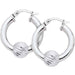 "Cape Cod • Lestage : Sterling Silver Swirl Ball Earrings 20mm Hoop -"