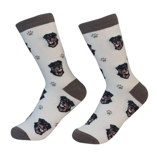 "Dog Breed Crew Socks - Rottweiler -"