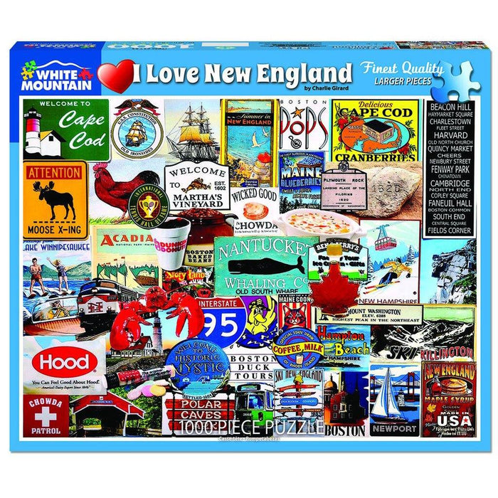"White Mountain : I Love New England- 1000 Piece Jigsaw Puzzle -"
