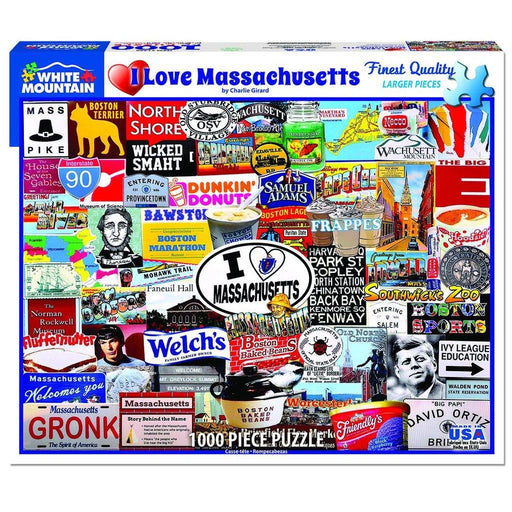 "White Mountain : I Love Massachusetts - 1000 Piece Jigsaw Puzzle -"