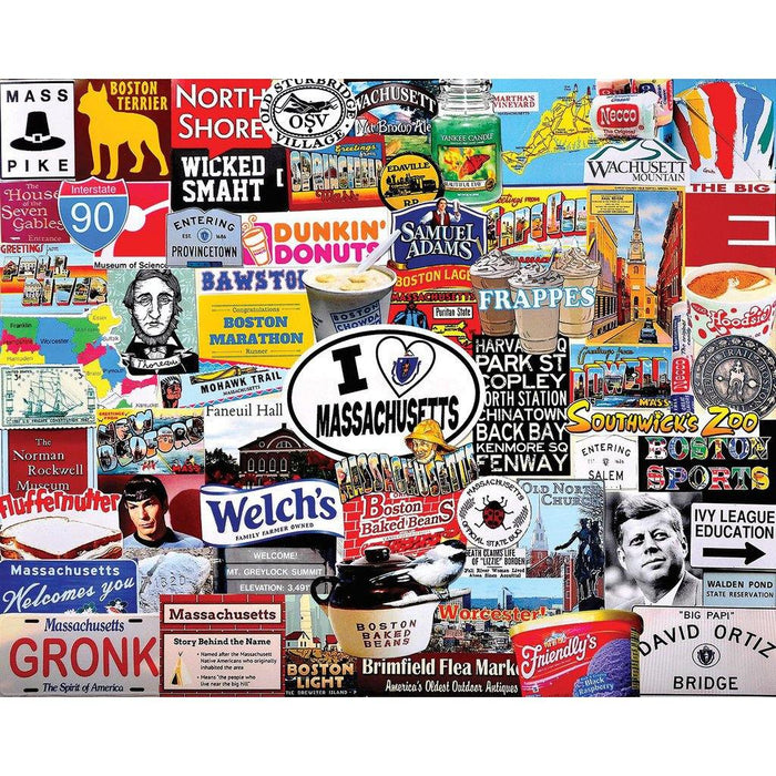 "White Mountain : I Love Massachusetts - 1000 Piece Jigsaw Puzzle -"