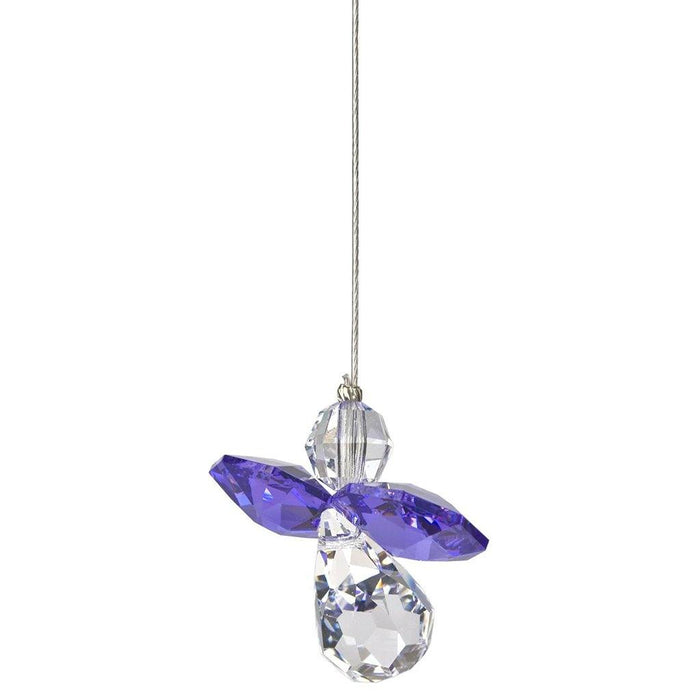 "Woodstock Chimes : Crystal Guardian Angel Suncatcher - Amethyst (February) -"