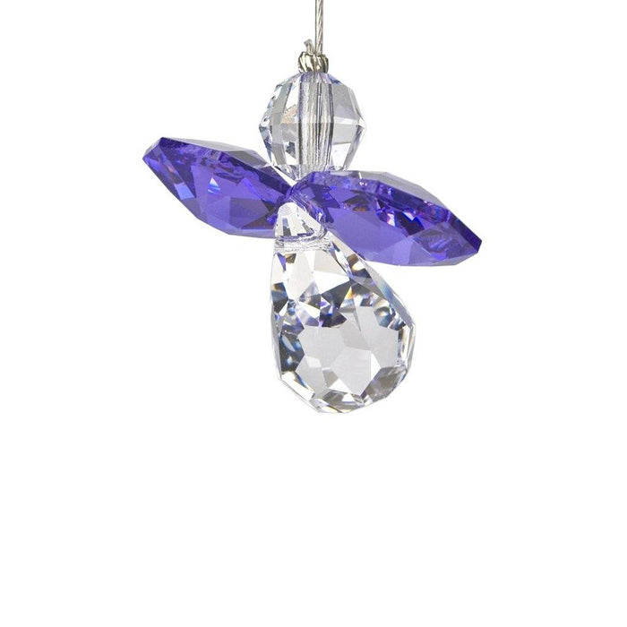 "Woodstock Chimes : Crystal Guardian Angel Suncatcher - Amethyst (February) -"