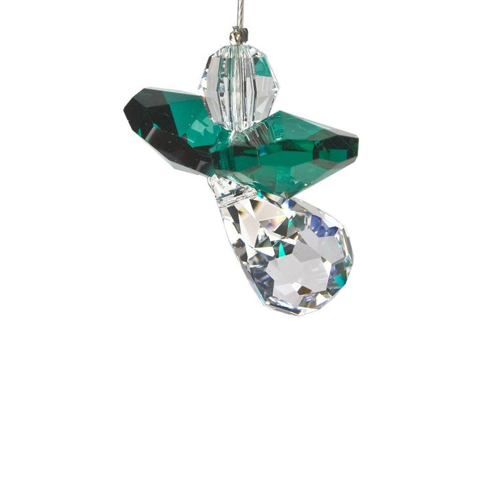 "Woodstock Chimes : Crystal Guardian Angel Suncatcher - Emerald (May) -"