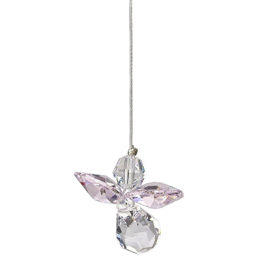 "Woodstock Chimes : Crystal Guardian Angel Suncatcher - Rose (October) -"