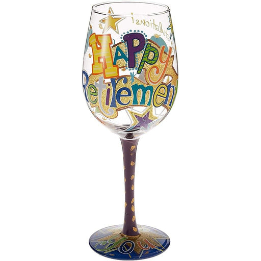 "Lolita : Wine Glass - Happy Retirement at Annie's Hallmark"