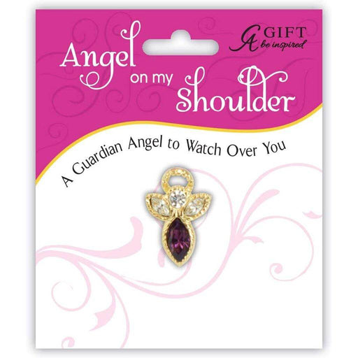 "Cathedral Art : Birthstone Pin-February Amethyst -"