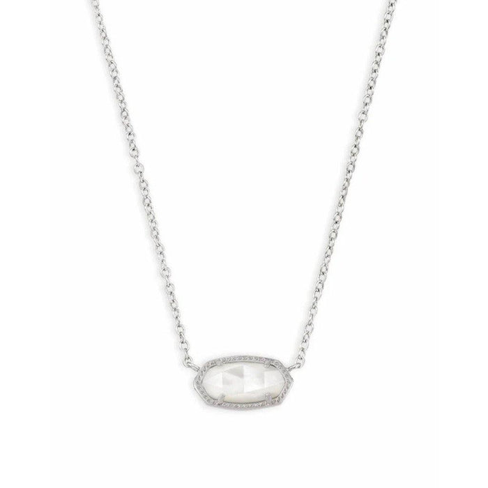 "Kendra Scott : Elisa Silver Short Pendant Necklace In Ivory Mother-Of-Pearl - Kendra Scott : Elisa Silver Short Pendant Necklace In Ivory Mother-Of-Pearl - Annies Hallmark and Gretchens Hallmark, Sister Stores"