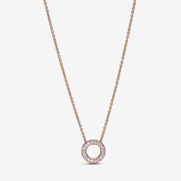 "PANDORA : Pandora Logo Pavé Circle Collier Necklace -"