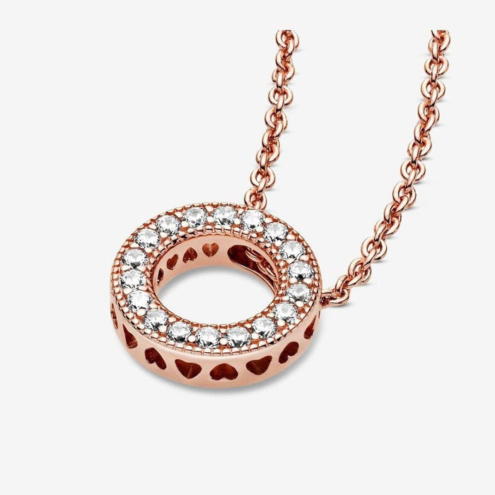 "PANDORA : Pandora Logo Pavé Circle Collier Necklace -"