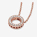 "PANDORA : Pandora Logo Pavé Circle Collier Necklace -"