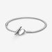 "PANDORA : Pandora Moments Heart T-Bar Snake Chain Bracelet -"