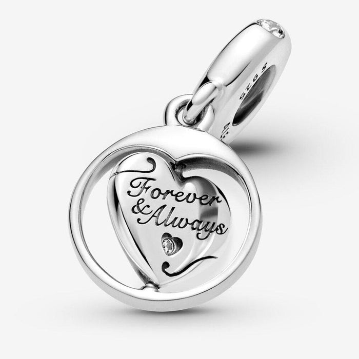 "PANDORA : Spinning Forever & Always Soulmate Dangle Charm -"