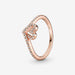 "PANDORA : Sparkling Wishbone Heart Ring -"