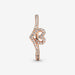 "PANDORA : Sparkling Wishbone Heart Ring -"