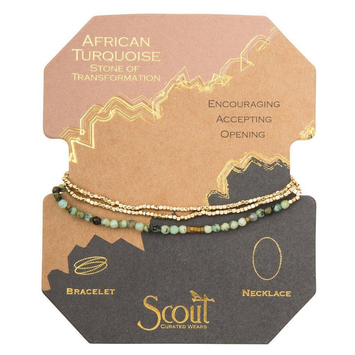 "Scout Curated Wears : Delicate Stone African Turquoise - Stone of Transformation -"