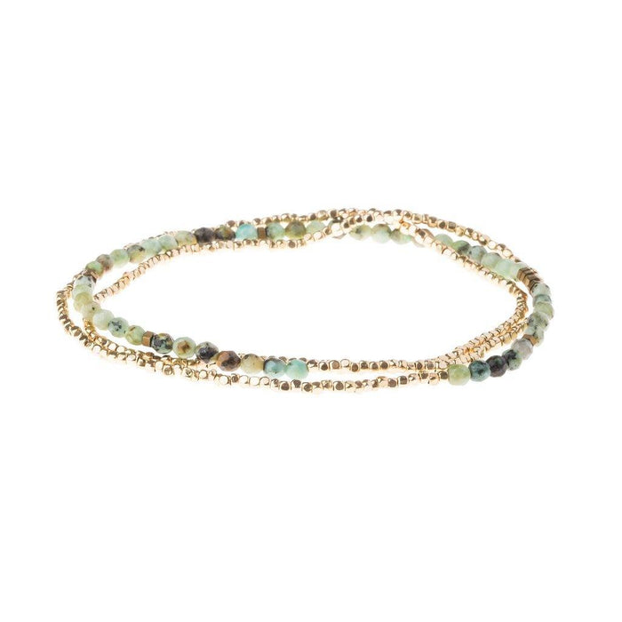 "Scout Curated Wears : Delicate Stone African Turquoise - Stone of Transformation -"