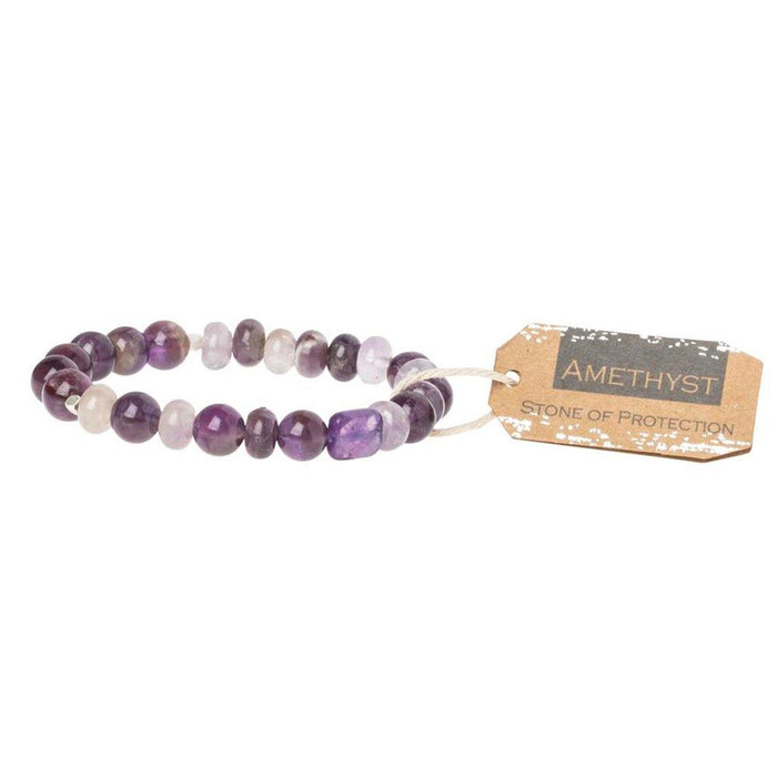 "Scout Curated Wears : Amethyst Stone Bracelet - Stone of Protection -"