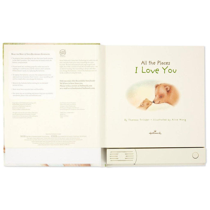 "Hallmark : All The Places I Love You Recordable Storybook With Music, recordable books for grandparents"
