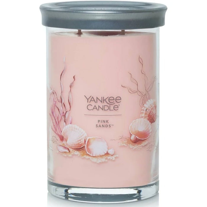 "Yankee Candle : Large 2-Wick Tumbler Candle in Pink Sands -"