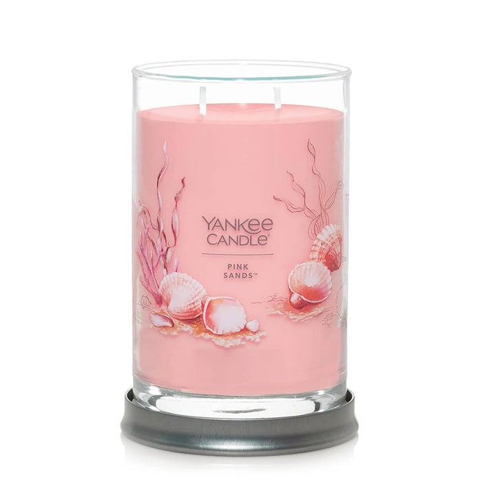 "Yankee Candle : Large 2-Wick Tumbler Candle in Pink Sands -"