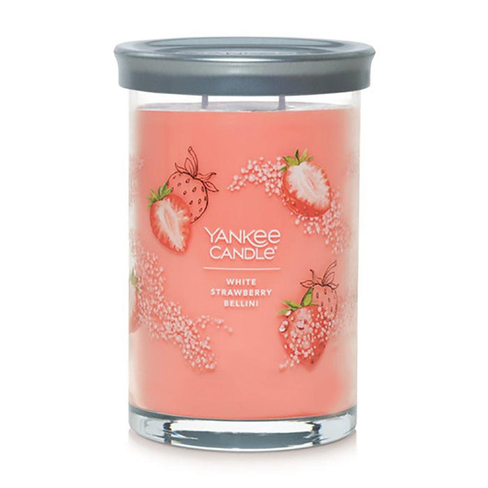 "Yankee Candle : Signature Large Tumbler Candle in White Strawberry Bellini -"