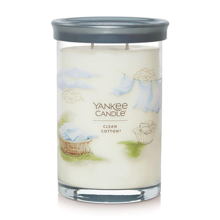 "Yankee Candle : Signature Large Tumbler Candle in Clean Cotton -"