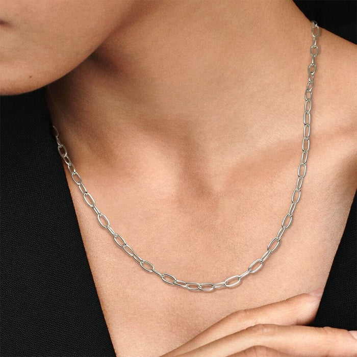 "PANDORA : Link Chain Necklace - Silver -"