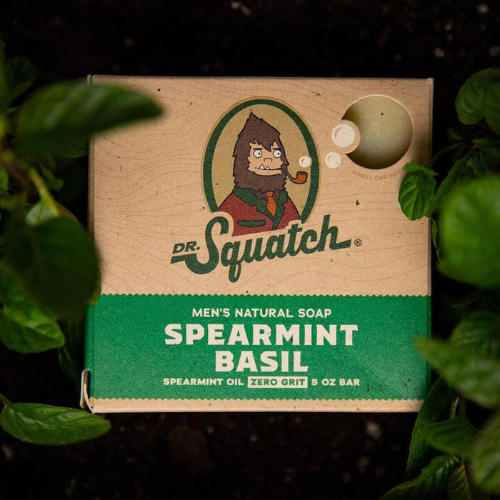 "Dr. Squatch : Men's Spearmint Basil Bar Soap -"